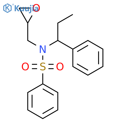 N-(oxiran-2-ylmethyl)-N-(1-phenylpropyl)benzenesulfonamide structure