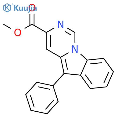 Pyrimido[1,6-a]indole-3-carboxylic acid, 5-phenyl-, methyl ester structure