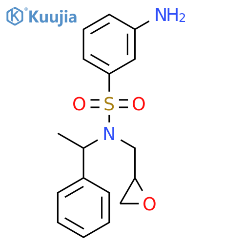BENZENESULFONAMIDE, 3-AMINO-N-(OXIRANYLMETHYL)-N-(1-PHENYLETHYL)- structure
