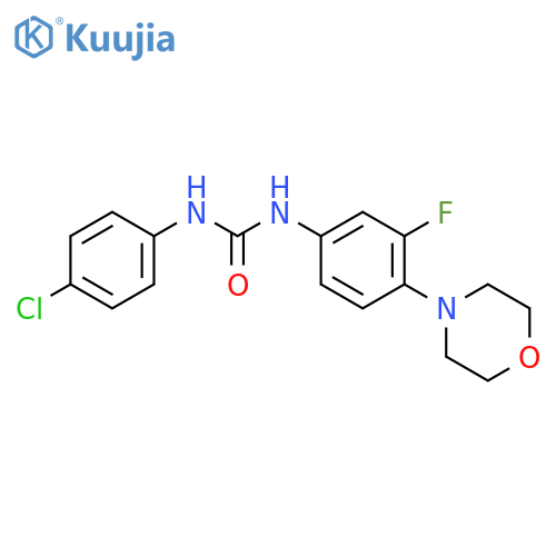 Urea, N-(4-chlorophenyl)-N'-[3-fluoro-4-(4-morpholinyl)phenyl]- structure