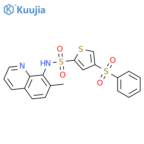 2-THIOPHENESULFONAMIDE, N-(7-METHYL-8-QUINOLINYL)-4-(PHENYLSULFONYL)- structure