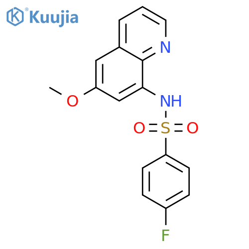 BENZENESULFONAMIDE, 4-FLUORO-N-(6-METHOXY-8-QUINOLINYL)- structure
