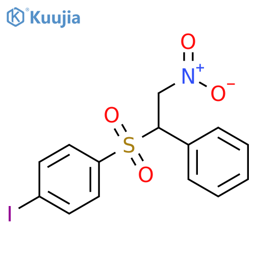 Benzene, 1-iodo-4-[(2-nitro-1-phenylethyl)sulfonyl]- structure
