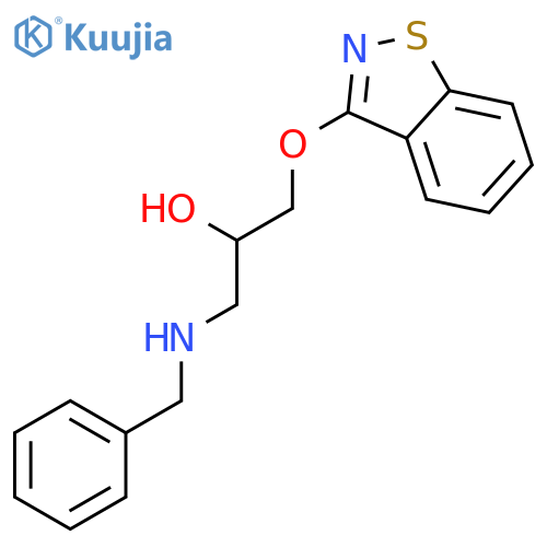 2-PROPANOL, 1-(1,2-BENZISOTHIAZOL-3-YLOXY)-3-[(PHENYLMETHYL)AMINO]- structure
