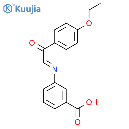Benzoic acid, 3-[[2-(4-ethoxyphenyl)-2-oxoethylidene]amino]- structure