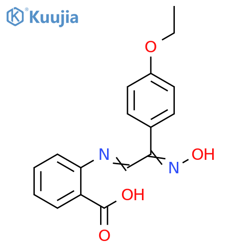 Benzoic acid,2-[[2-(4-ethoxyphenyl)-2-(hydroxyimino)ethylidene]amino]- structure