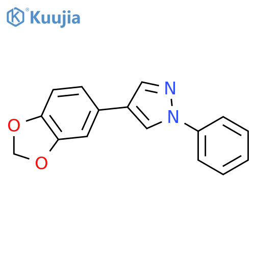 1H-Pyrazole, 4-(1,3-benzodioxol-5-yl)-1-phenyl- structure