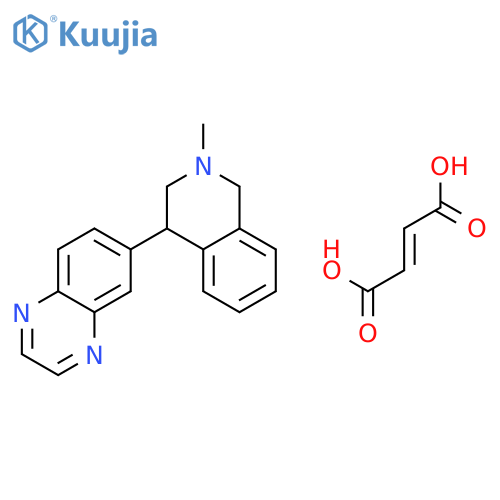 Quinoxaline, 6-(1,2,3,4-tetrahydro-2-methyl-4-isoquinolinyl)-,(2Z)-2-butenedioate structure