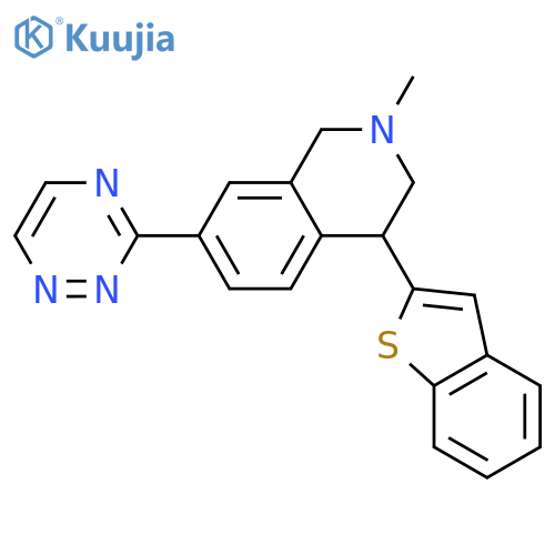 Isoquinoline,4-benzo[b]thien-2-yl-1,2,3,4-tetrahydro-2-methyl-7-(1,2,4-triazin-3-yl)- structure