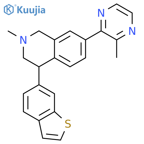 Isoquinoline,4-benzo[b]thien-6-yl-1,2,3,4-tetrahydro-2-methyl-7-(3-methylpyrazinyl)- structure