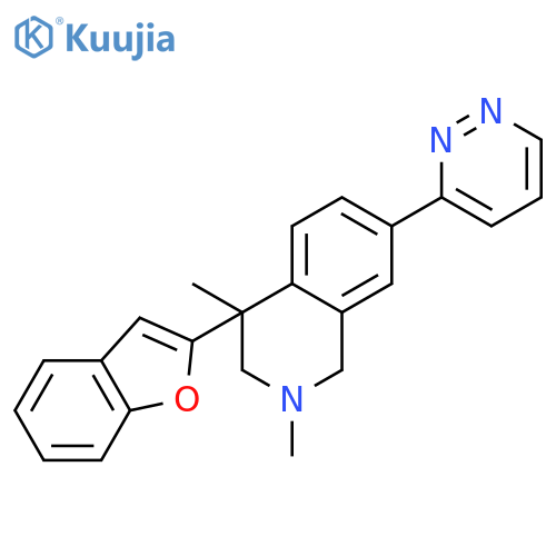 Isoquinoline,4-(2-benzofuranyl)-1,2,3,4-tetrahydro-2,4-dimethyl-7-(3-pyridazinyl)- structure