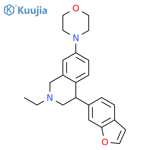 Isoquinoline,4-(6-benzofuranyl)-2-ethyl-1,2,3,4-tetrahydro-7-(4-morpholinyl)- structure