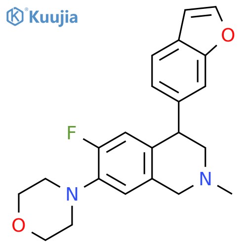 Isoquinoline,4-(6-benzofuranyl)-6-fluoro-1,2,3,4-tetrahydro-2-methyl-7-(4-morpholinyl)- structure