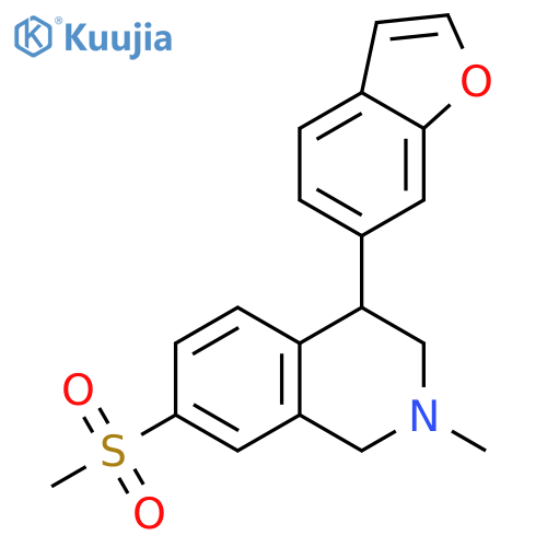Isoquinoline,4-(6-benzofuranyl)-1,2,3,4-tetrahydro-2-methyl-7-(methylsulfonyl)- structure