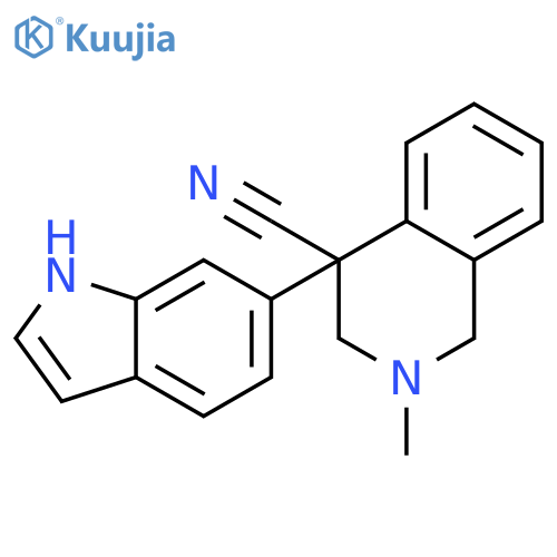 4-Isoquinolinecarbonitrile, 1,2,3,4-tetrahydro-4-(1H-indol-6-yl)-2-methyl- structure