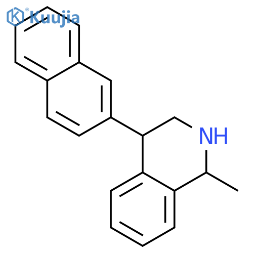 Isoquinoline, 1,2,3,4-tetrahydro-1-methyl-4-(2-naphthalenyl)- structure