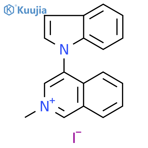 Isoquinolinium, 4-(1H-indol-1-yl)-2-methyl-, iodide structure