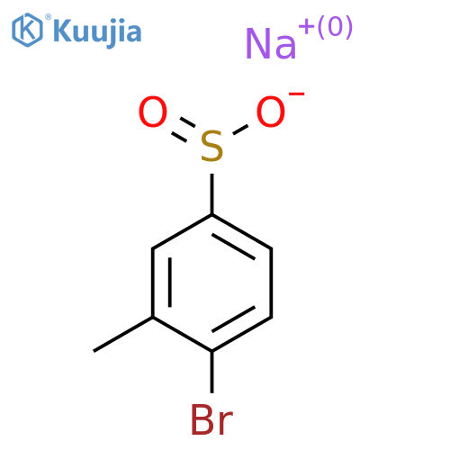 Sodium 4-bromo-3-methylbenzene-1-sulfinate structure