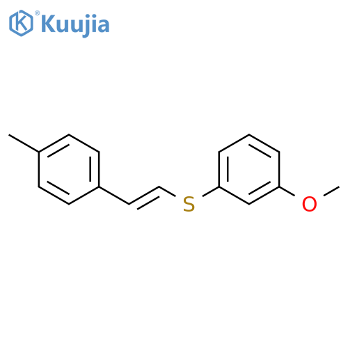 BENZENE, 1-METHOXY-3-[[(1E)-2-(4-METHYLPHENYL)ETHENYL]THIO]- structure