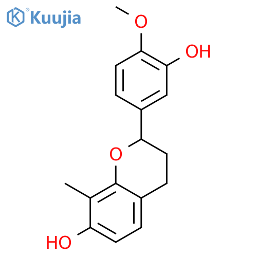 (2S)-2-(3-hydroxy-4-methoxyphenyl)-8-methyl-3,4-dihydro-2H-chromen-7-ol structure