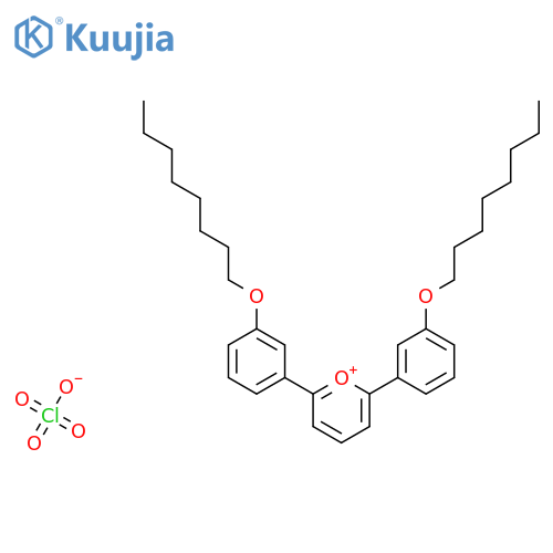 PYRYLIUM, 2,6-BIS[3-(OCTYLOXY)PHENYL]-, PERCHLORATE structure