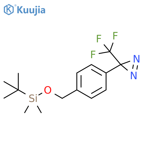 3H-Diazirine, 3-[4-[[[(1,1-dimethylethyl)dimethylsilyl]oxy]methyl]phenyl]-3-(trifluoromethyl)- structure