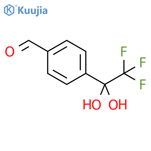 4-(2,2,2-Trifluoro-1,1-dihydroxyethyl)benzaldehyde structure