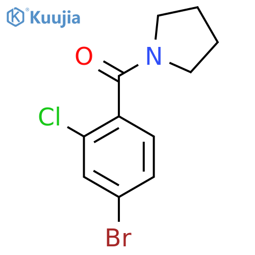 (4-bromo-2-chlorophenyl)(pyrrolidin-1-yl)methanone structure
