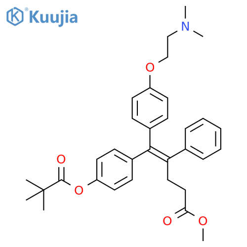 Methyl (γE)-γ-[[4-[2-(dimethylamino)ethoxy]phenyl][4-(2,2-dimethyl-1-oxopropoxy)phenyl]methylene]benzenebutanoate structure