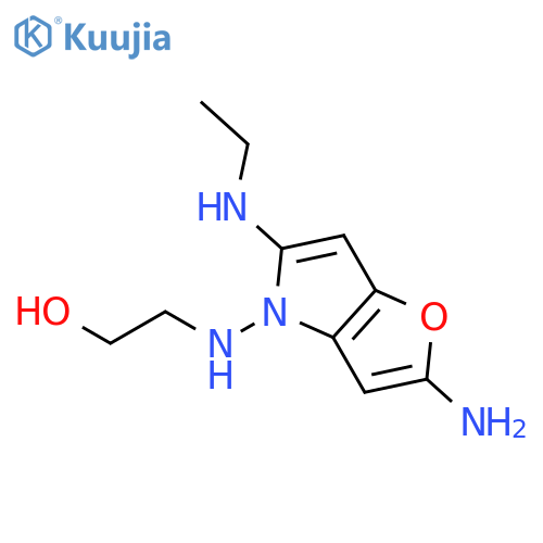 ETHANOL, 2-[[2-AMINO-5-(ETHYLAMINO)-4H-FURO[3,2-B]PYRROL-4-YL]AMINO]- structure