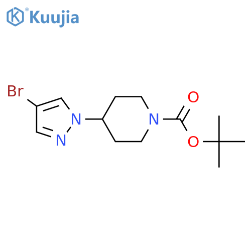 Tert-butyl 4-(4-bromo-1H-pyrazol-1-yl)piperidine-1-carboxylate structure