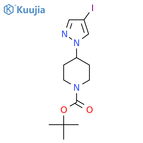 Tert-butyl 4-(4-iodo-1H-pyrazol-1-yl)piperidine-1-carboxylate structure