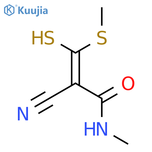 2-Propenamide, 2-cyano-3-mercapto-N-methyl-3-(methylthio)- structure