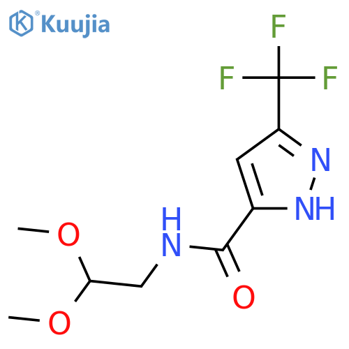 3-(TRIFLUOROMETHYL)-N-(2,2-DIMETHOXYETHYL)-1H-PYRAZOLE-5-CARBOXAMIDE structure