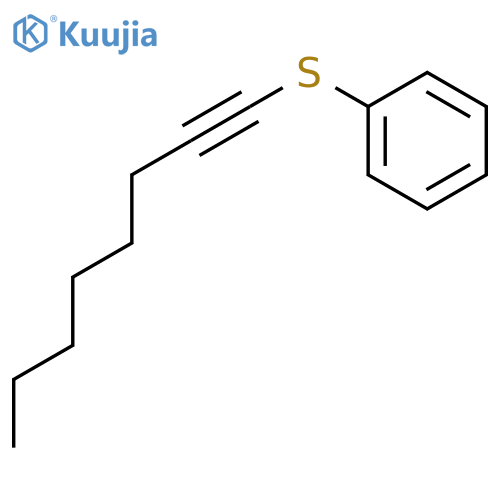 Benzene, (1-octynylthio)- structure
