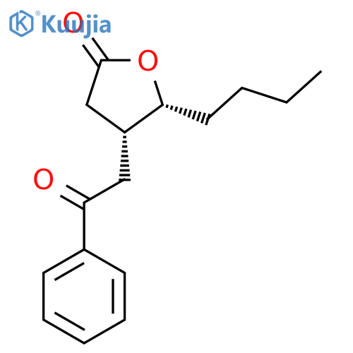 2(3H)-FURANONE, 5-BUTYLDIHYDRO-4-(2-OXO-2-PHENYLETHYL)-, (4R,5R)- structure