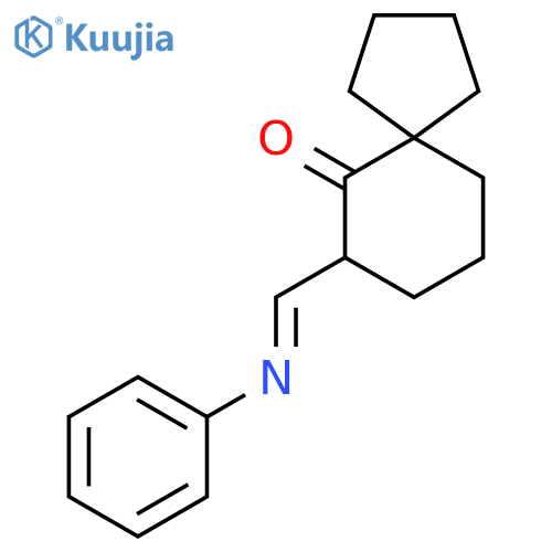 Spiro[4.5]decan-6-one, 7-[(phenylimino)methyl]- structure
