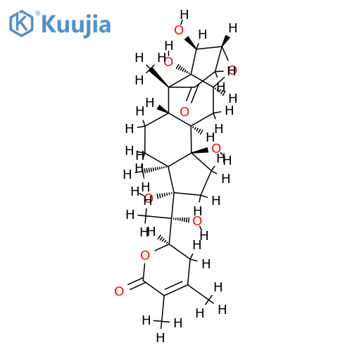 (17S,22R)-3α,6α-Epoxy-4β,5,14,17,20,22-hexahydroxy-1-oxo-5β-ergost-24-en-26-oic acid 26,22-lactone structure