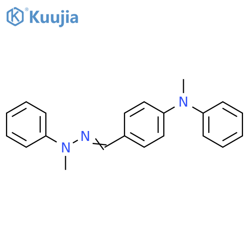Benzaldehyde, 4-(methylphenylamino)-, methylphenylhydrazone structure