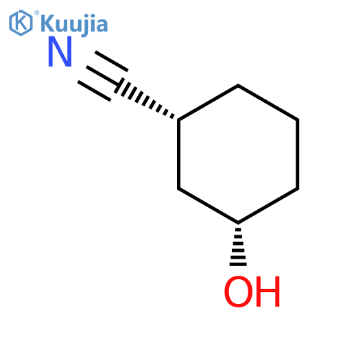 CYCLOHEXANECARBONITRILE, 3-HYDROXY-, (1R-CIS)- structure