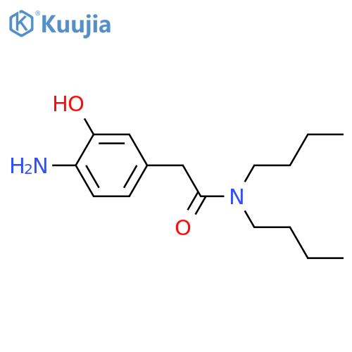 BENZENEACETAMIDE, 4-AMINO-N,N-DIBUTYL-3-HYDROXY- structure