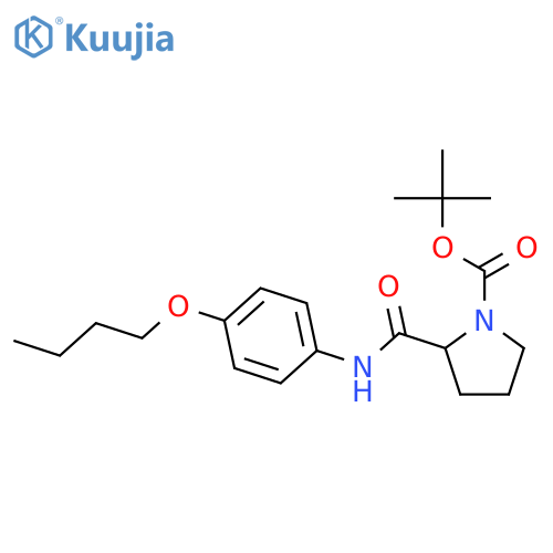1-Pyrrolidinecarboxylic acid, 2-[[(4-butoxyphenyl)amino]carbonyl]-,1,1-dimethylethyl ester, (2R)- structure