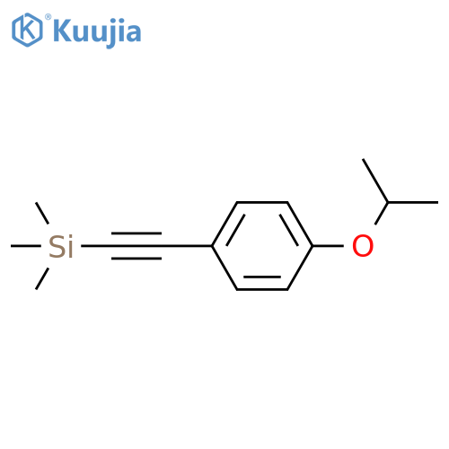 Benzene, 1-(1-methylethoxy)-4-[2-(trimethylsilyl)ethynyl]- structure