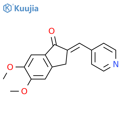 (2E)-5,6-dimethoxy-2-(pyridin-4-ylmethylidene)-3H-inden-1-one structure