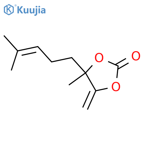 1,3-Dioxolan-2-one, 4-methyl-5-methylene-4-(4-methyl-3-pentenyl)- structure