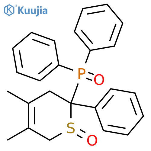 Phosphine oxide, (3,6-dihydro-4,5-dimethyl-1-oxido-2-phenyl-2H-thiopyran-2-yl)diphenyl- structure
