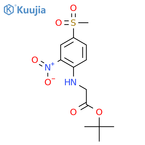 tert-butyl 2-(4-methanesulfonyl-2-nitrophenyl)aminoacetate structure