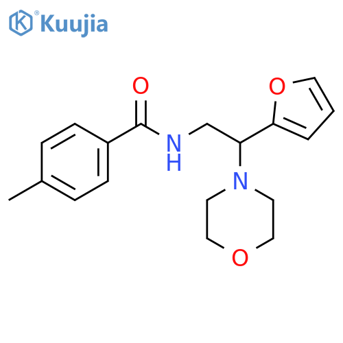N-2-(furan-2-yl)-2-(morpholin-4-yl)ethyl-4-methylbenzamide structure