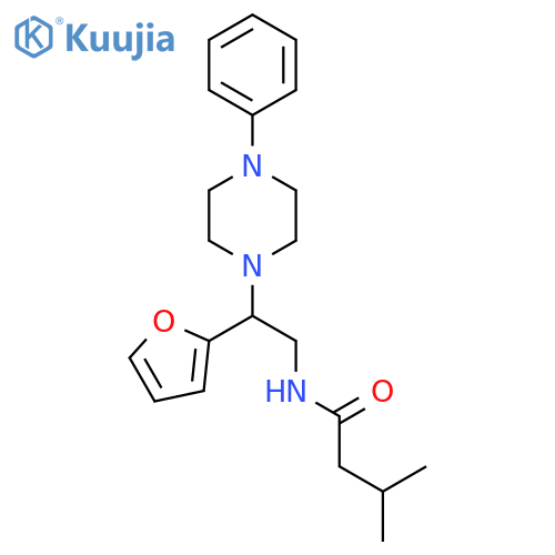 N-2-(furan-2-yl)-2-(4-phenylpiperazin-1-yl)ethyl-3-methylbutanamide structure