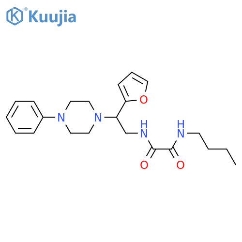 N-butyl-N'-2-(furan-2-yl)-2-(4-phenylpiperazin-1-yl)ethylethanediamide structure